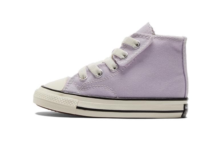 Кроссовки Converse Chuck 70 Chuck 70 1V Устойчивые к истиранию высокие кеды для малышей Фиолетовый Белый - изображение 1
