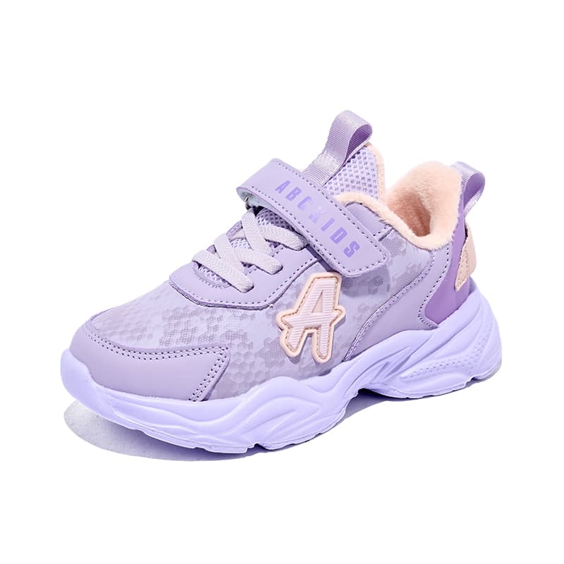 Кроссовки ABC KIDS Зимняя флисовая подкладка Minimalist Style Versatile Амортизация Износостойкий Теплоизоляционный - изображение 2