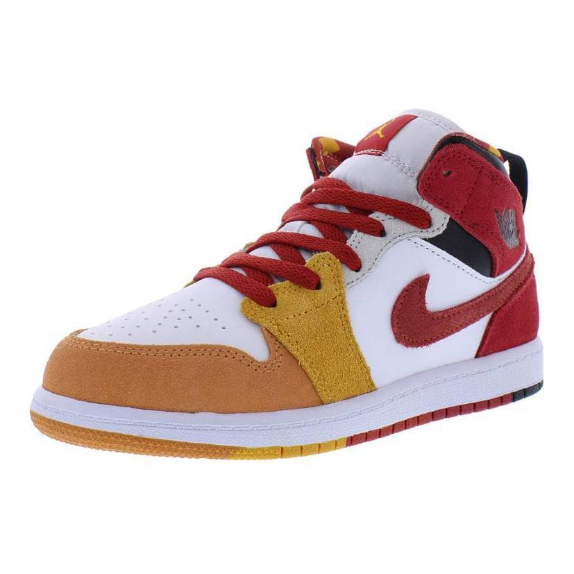 Кроссовки для баскетбола Jordan Air Jordan 1 Противоскользящие Устойчивые к износу MID Верх Детские Баскетбольные Кроссовки Красный Малыш - изображение 3