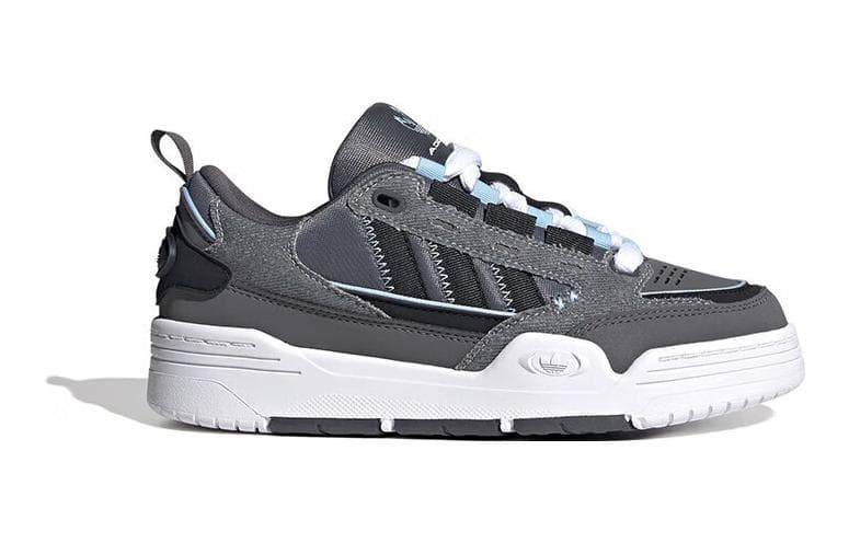 Кроссовки Adidas Originals Adi2000 J Удобные Устойчивые к истиранию Низкие Кроссовки для скейтбординга Серый Черный - изображение 2