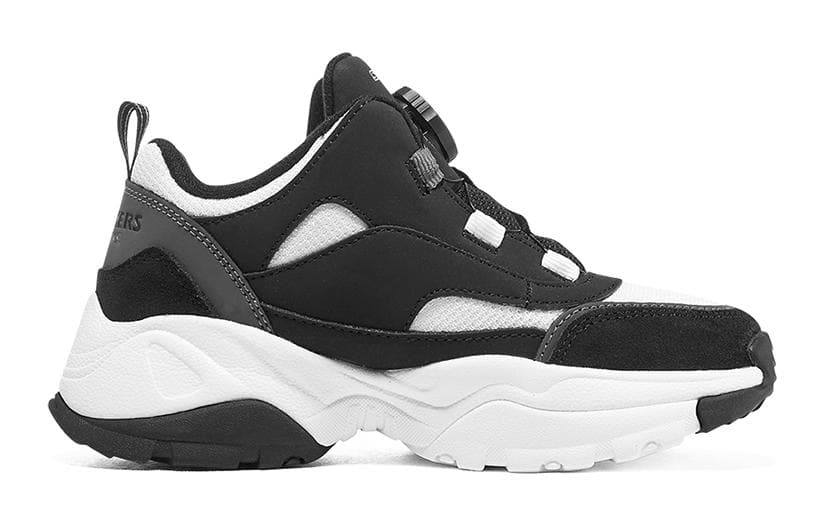 Кроссовки Skechers Sport Устойчивые к истиранию Легкие Износостойкие Детские повседневные кроссовки Черный Белый Подростки - изображение 2