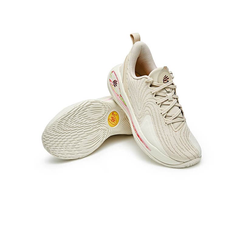 Кроссовки для баскетбола Under Armour Curry Flow 12 Low Топ Детские Баскетбольные Кроссовки Бежевые Унисекс - изображение 6