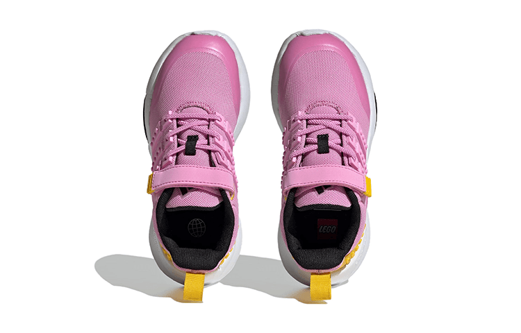 Кроссовки LEGO x Adidas Neo Racer TR21 Сетчатая ткань Устойчивая к истиранию Низкие детские беговые кроссовки Розовый Желтый - изображение 5