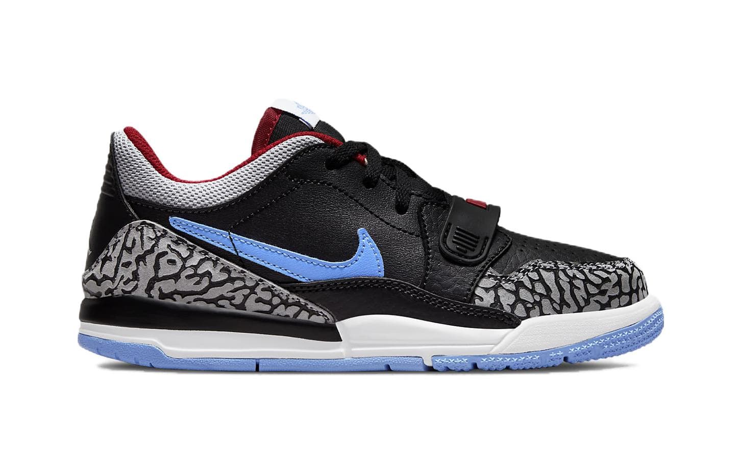 Кроссовки для баскетбола Jordan Legacy 312 Удобные и прочные противоскользящие детские баскетбольные кроссовки низкой высоты черный синий белый для детей от 3 до 7 лет - изображение 2