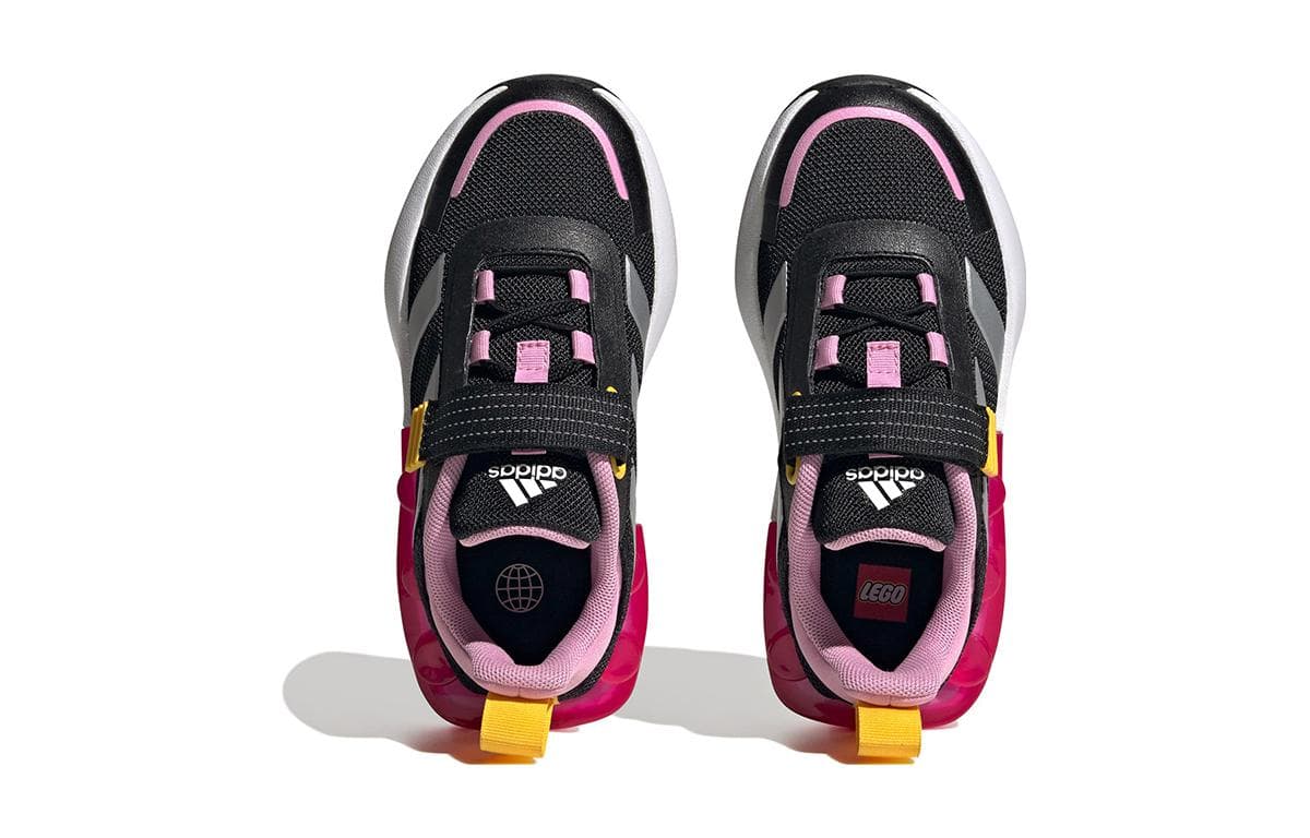 Adidas Tech Rnr противоскользящие устойчивые к истиранию низкие детские кроссовки для тренировок черный белый красный - изображение 5