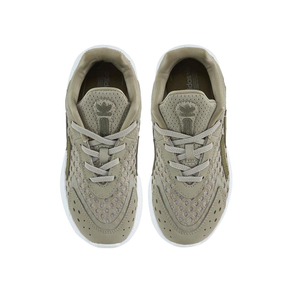 Кроссовки Adidas Originals Ozelia Противоскользящая и Дышащая Низкая Повседневная Обувь Зеленая Детская - изображение 3