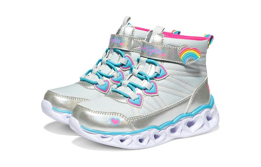 Кроссовки Skechers Abrasion Resistant и Anti KICK Детские повседневные туфли Серебряный Подростки - изображение 4