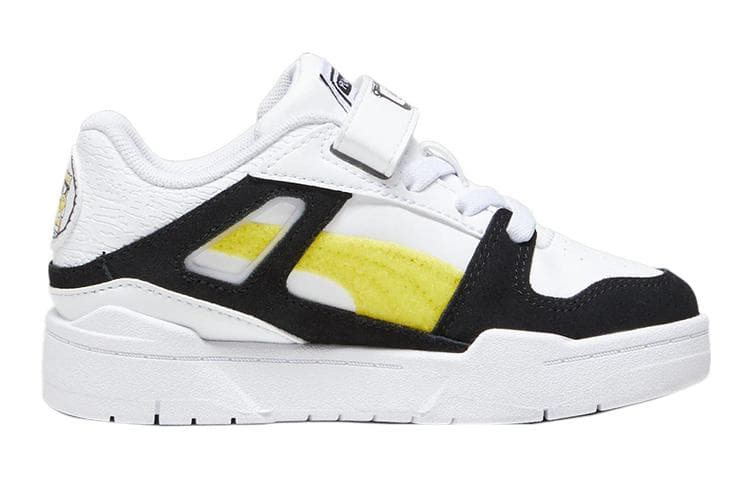 Кроссовки SPONGEBOB SQUAREPANTS X PUMA X SPONGEBOB Трендовые низкие кроссовки для скейтбординга Белый Черный Желтый Детские - изображение 2