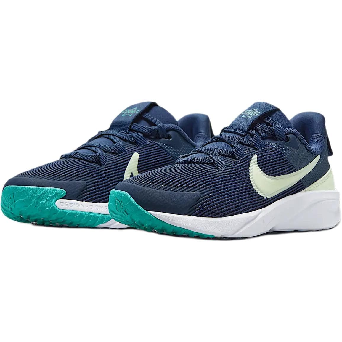 Кроссовки NIKE Star Runner 4 Low Топ Беговые кроссовки Морской синий Детский - изображение 3