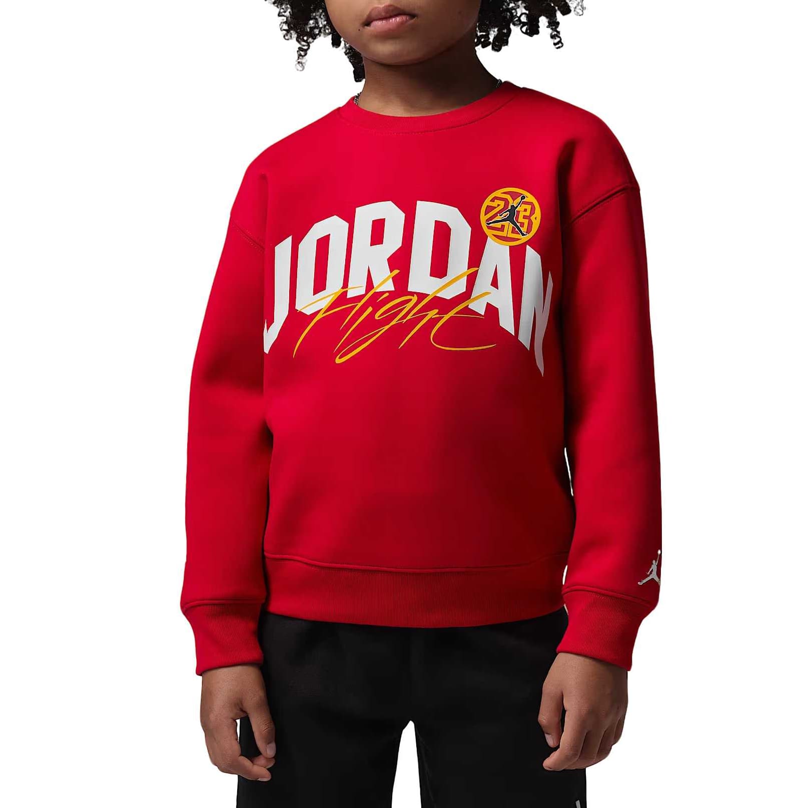 Кофта Jordan Dynasty Interlock Flight Свитшот Повседневный Мягкий Трикотаж Детский Красный - изображение 1