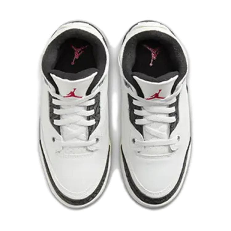 Кроссовки для баскетбола Jordan Air Джордан 3 Устойчивые к истиранию MID Топ Детские Баскетбольные Кроссовки Белый Серый Малыш - изображение 3