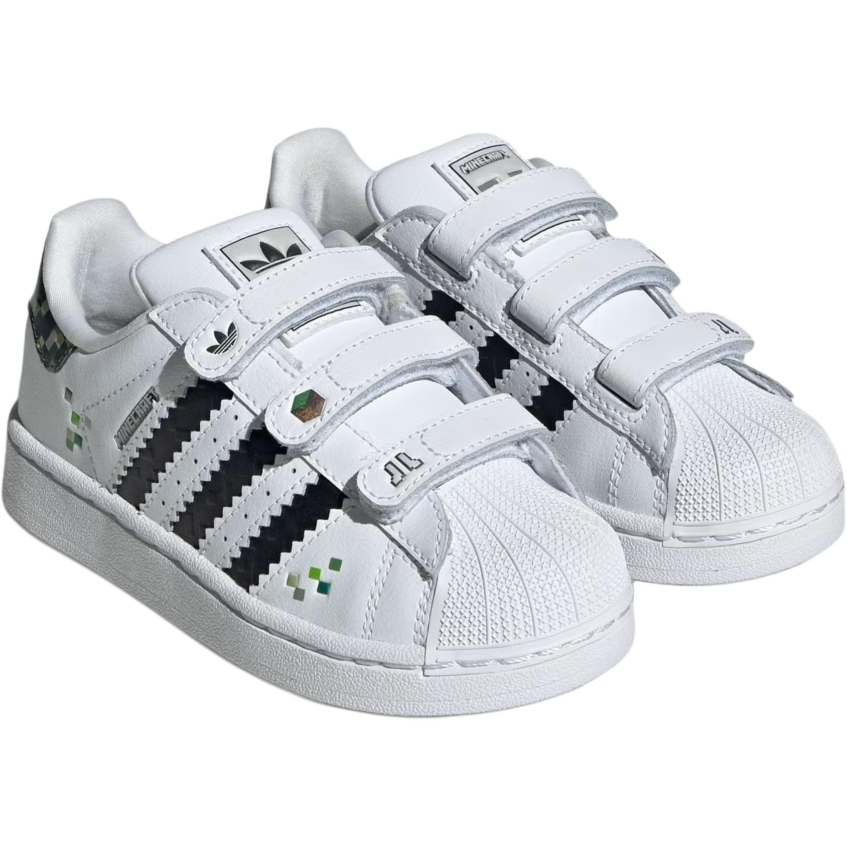 Кроссовки Adidas Originals Superstar Устойчивый к истиранию Низкий Топ Детские Скейтбординги Облачный Белый Основной Черный - изображение 5