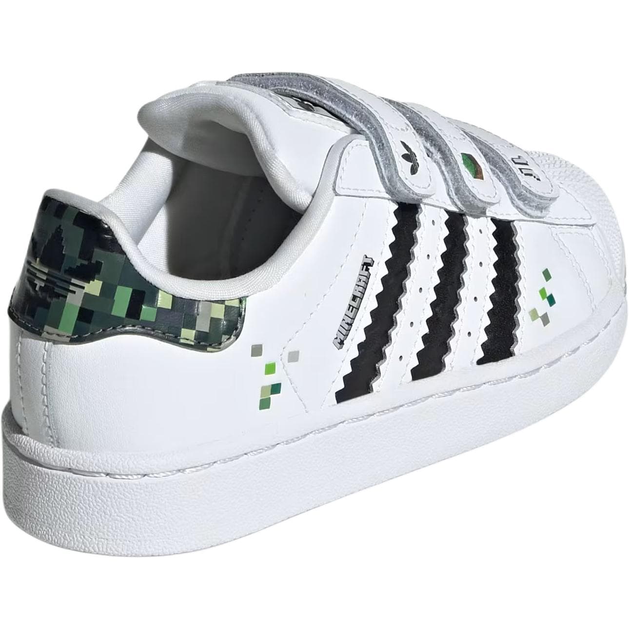 Кроссовки Adidas Originals Superstar Устойчивый к истиранию Низкий Топ Детские Скейтбординги Облачный Белый Основной Черный - изображение 4