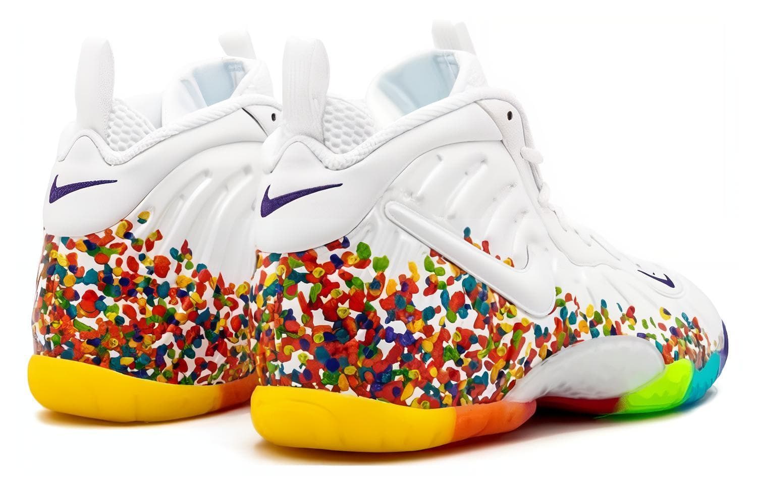 Кроссовки для баскетбола Nike Foamposite One White Fruity Pebbles GS 2017 - изображение 6
