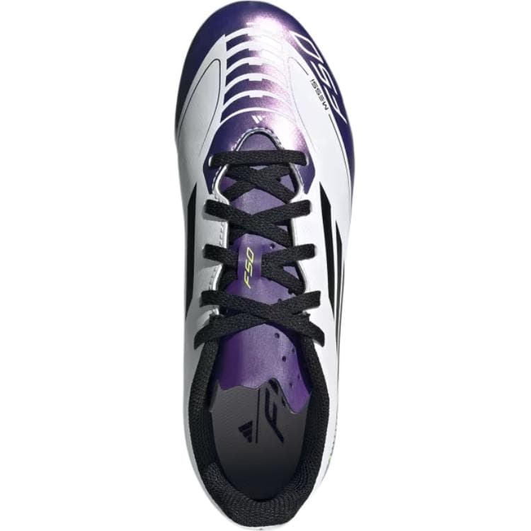 Бутсы Adidas F50 CLUB Амортизация Износостойкий Низкий Топ Детская Футбольная Обувь Белая Малыш - изображение 3