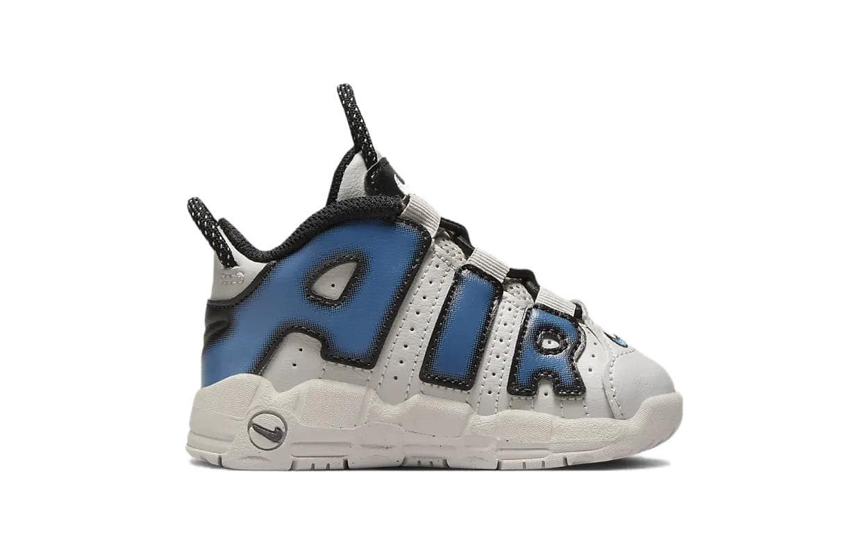 Кроссовки Nike Air More Uptempo Амортизация Износостойкие Высокие Кроссовки для Малышей Белый Синий Младенец и Малыш - изображение 2