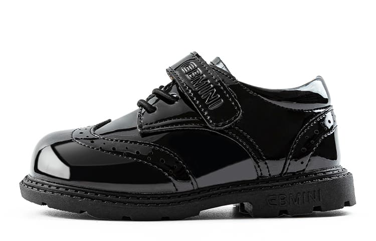 EBMINI Детская кожаная обувь Low Top Черный Для дошкольников - изображение 1
