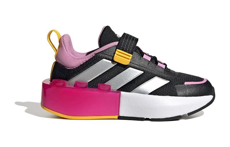 Adidas Tech Rnr противоскользящие устойчивые к истиранию низкие детские кроссовки для тренировок черный белый красный - изображение 2