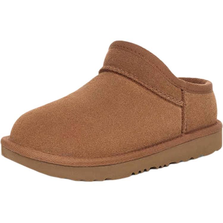 UGG противоскользящие устойчивые к истиранию низкие детские тапочки домашнего использования каштанового цвета - изображение 1
