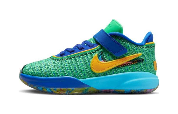 Кроссовки для баскетбола Nike LeBron 20 Удобные Износостойкие Низкие Детские Баскетбольные Кроссовки Зеленые - изображение 1