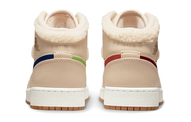 Кроссовки для баскетбола Jordan Air Jordan 1 Mid "Fleece" Swoosh GS - изображение 7