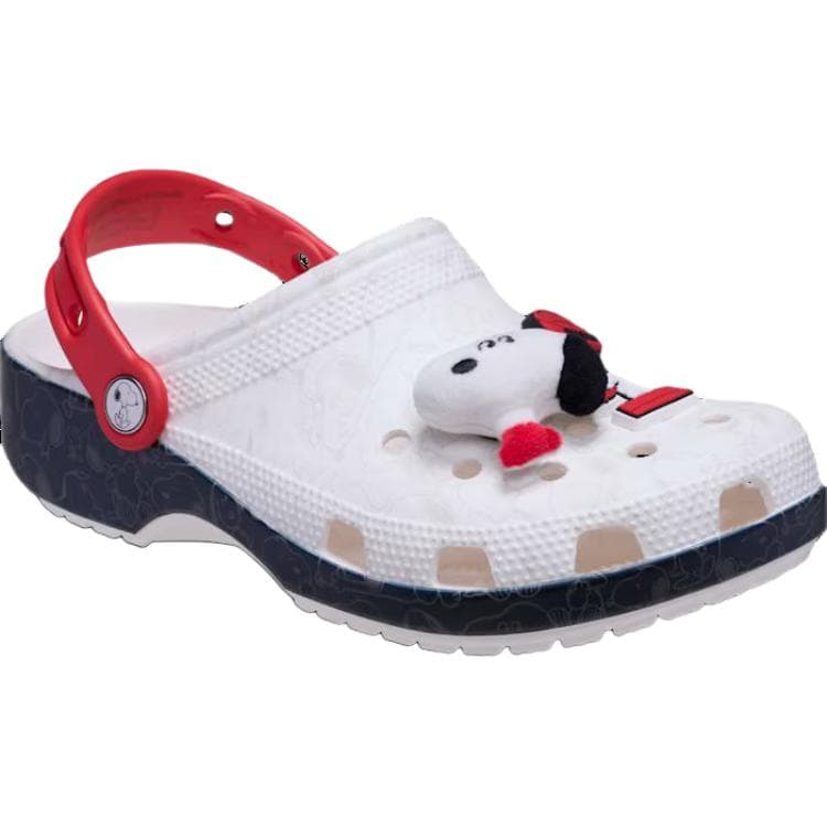 Сандалии Crocs Classic сандалии низкие с клином для детей белые и красные - изображение 3