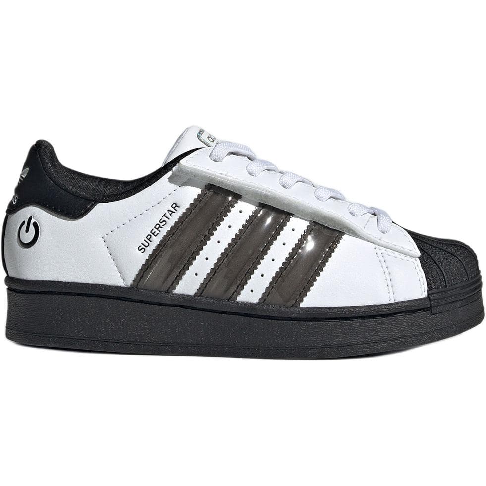 Кроссовки Adidas Originals Superstar Low Топ Детские Скейтбординги Черный Белый Детский - изображение 2