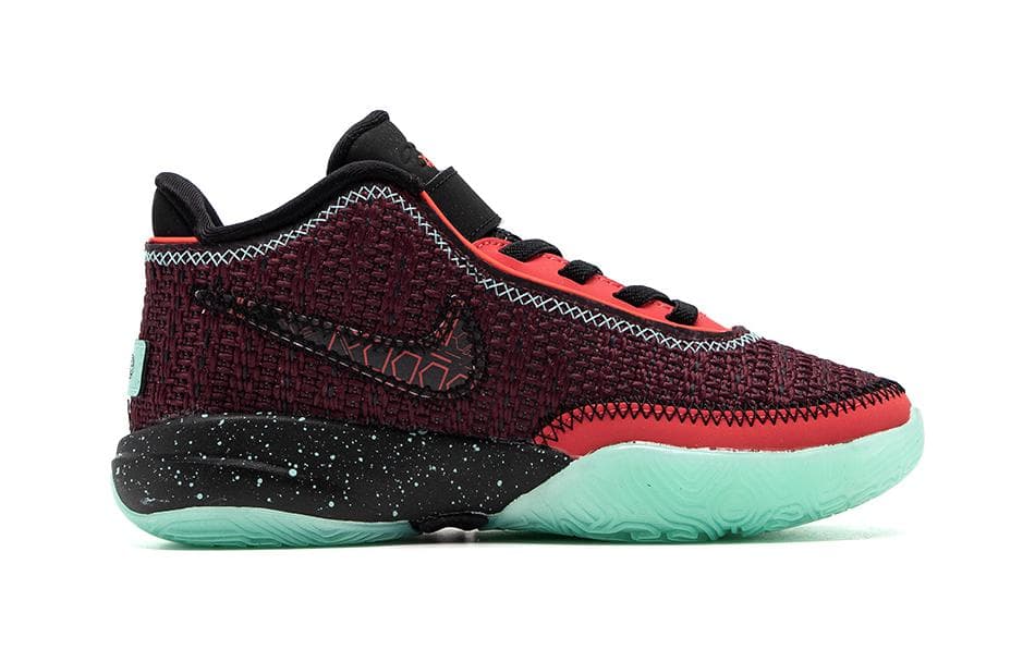 Кроссовки для баскетбола Nike LeBron 20 Low Топ Children's Баскетбольные кроссовки Красный черный зеленый Детский - изображение 2