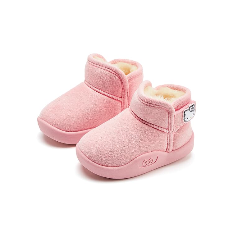 Sanrio Hello Kitty Утолщенные унисекс детские зимние сапоги с флисовой подкладкой на плоской подошве - изображение 3
