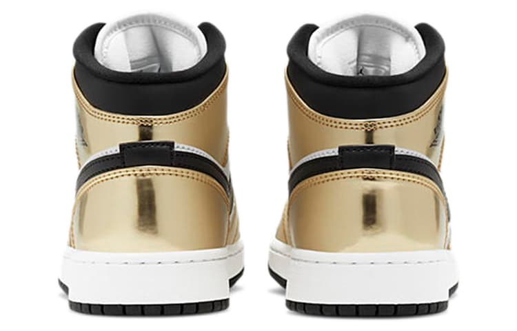 Кроссовки для баскетбола Jordan Air Jordan 1 Mid Metallic Gold GS - изображение 7