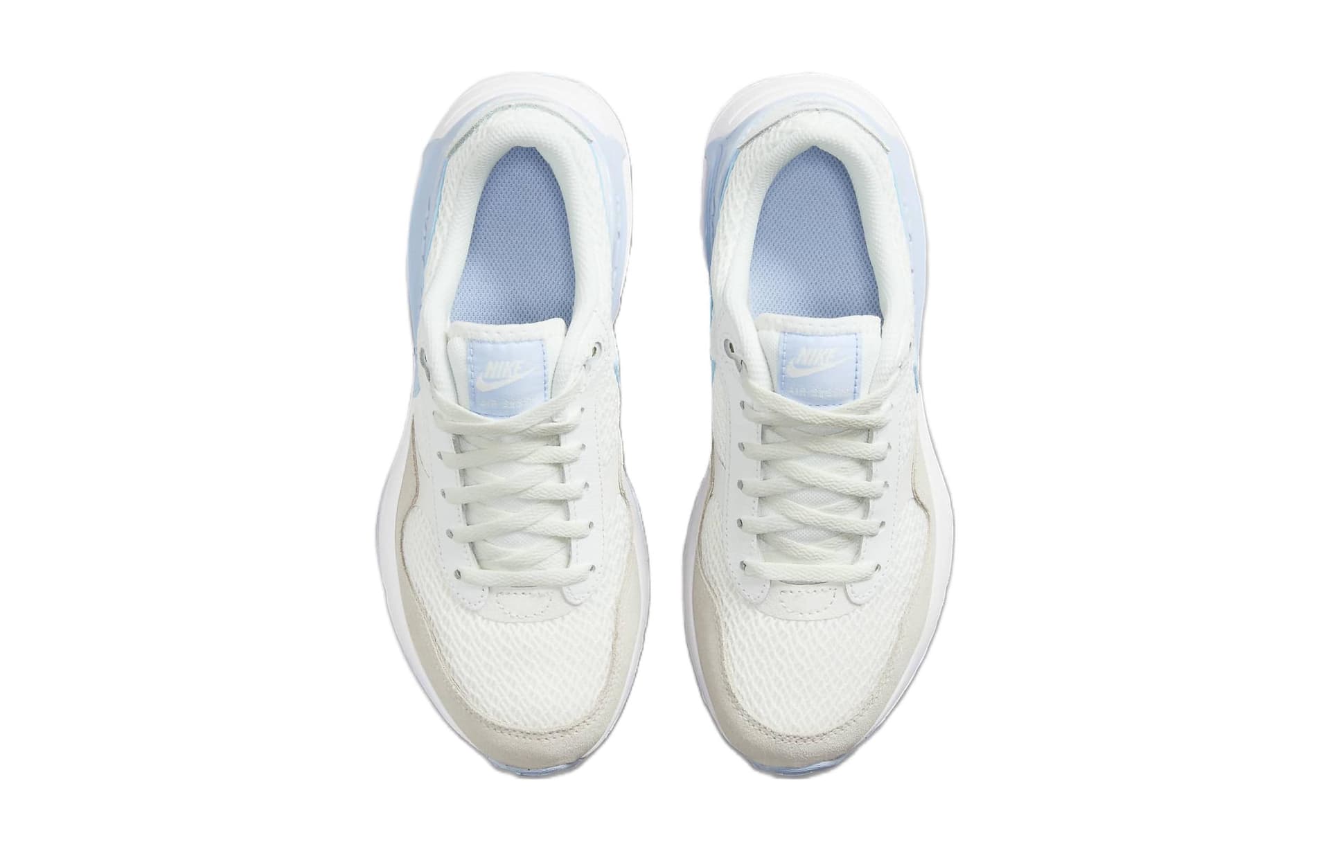 Кроссовки Nike Air MAX SYSTM Ткань Дышащий Низкий Верх Повседневная Обувь Белый Синий Унисекс - изображение 4