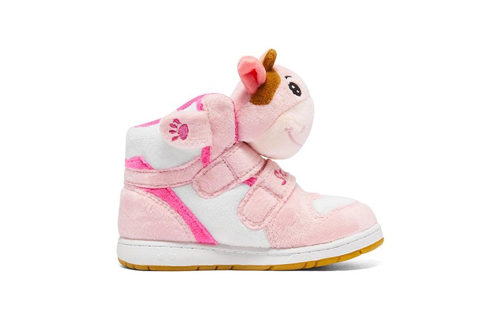 Кроссовки SKECHERS GIRLS Анти-КИК Амортизация Высокие Кроссовки для Младенцев и Малышей Белый Светло-Розовый Infant and Toddler - изображение 2