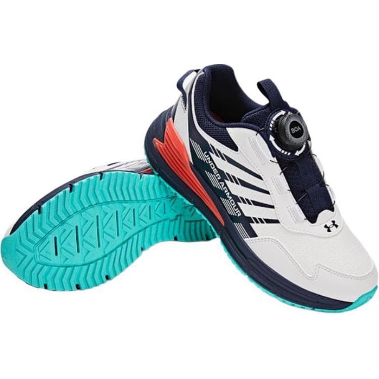 Кроссовки Under Armour Low Топ Детские беговые кроссовки Белый и синий цвет Детский - изображение 4