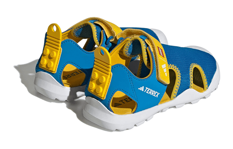 Сандалии LEGO x Adidas Captain Toey противоскользящие устойчивые к истиранию детские сандалии синие желтые для малышей - изображение 4