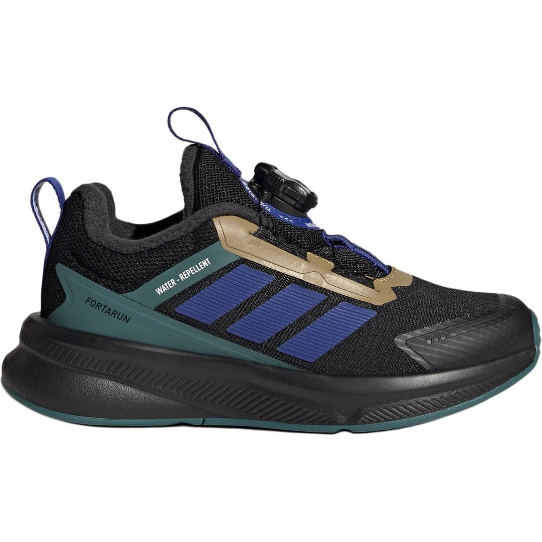 Кроссовки Adidas FORTARUN 4,0 Износостойкие Термостойкие Низкие Беговые Кроссовки Черные Детские - изображение 2