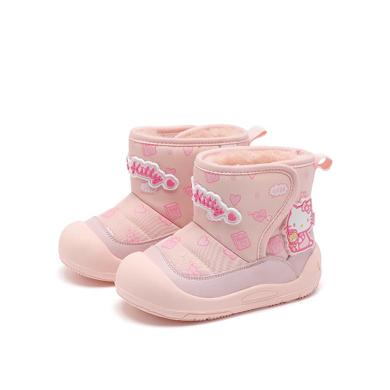 Sanrio Hello Kitty Универсальные удобные милые модные зимние ботинки с флисовой подкладкой утолщенные для мальчиков и девочек 3-7 лет - изображение 6