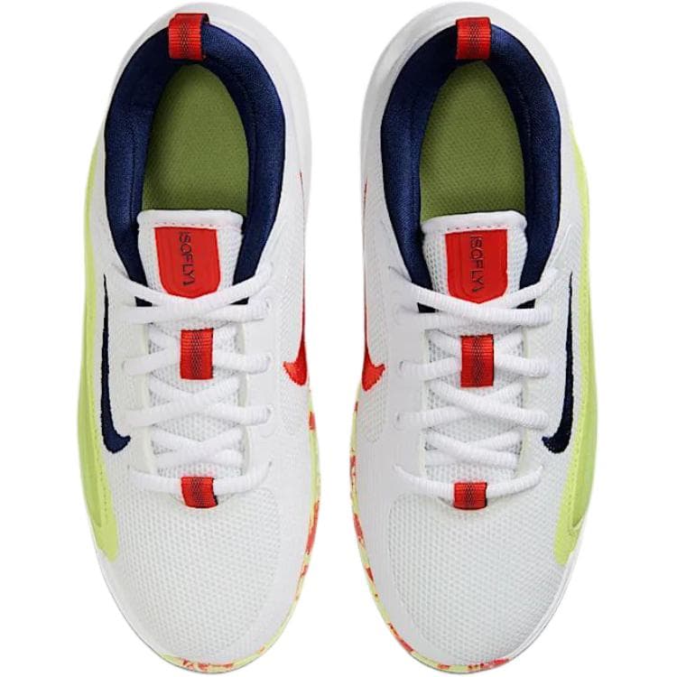 Кроссовки для баскетбола Nike ISOFLY Мягкий и Комфортный Низкий Топ Детская Баскетбольная Обувь Белый Зеленый Малыш - изображение 4