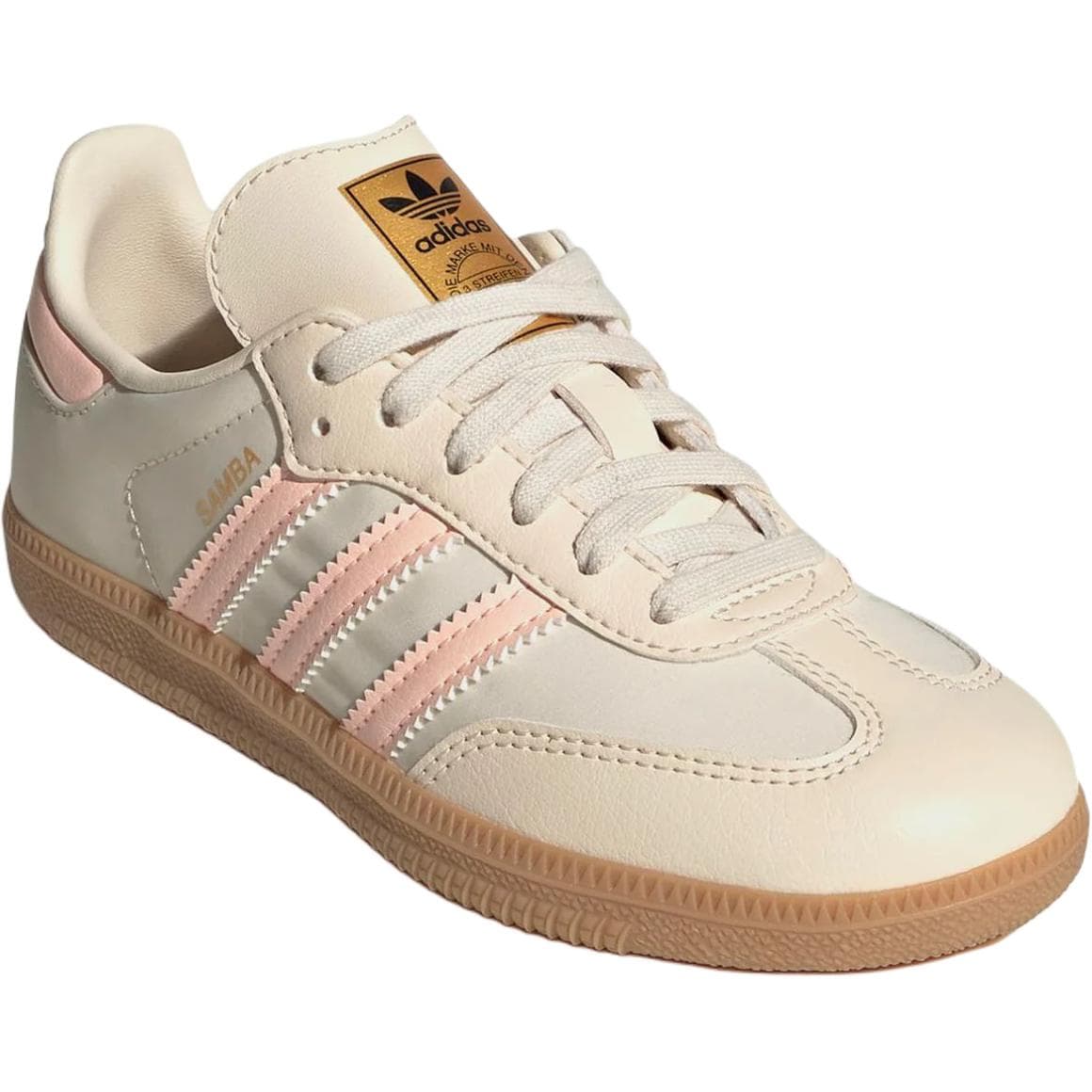Кроссовки Adidas Originals Кожа Противоскользящий Устойчивый к истиранию Низкий Верх Детские Скейтбординги Бежевый Детский - изображение 3