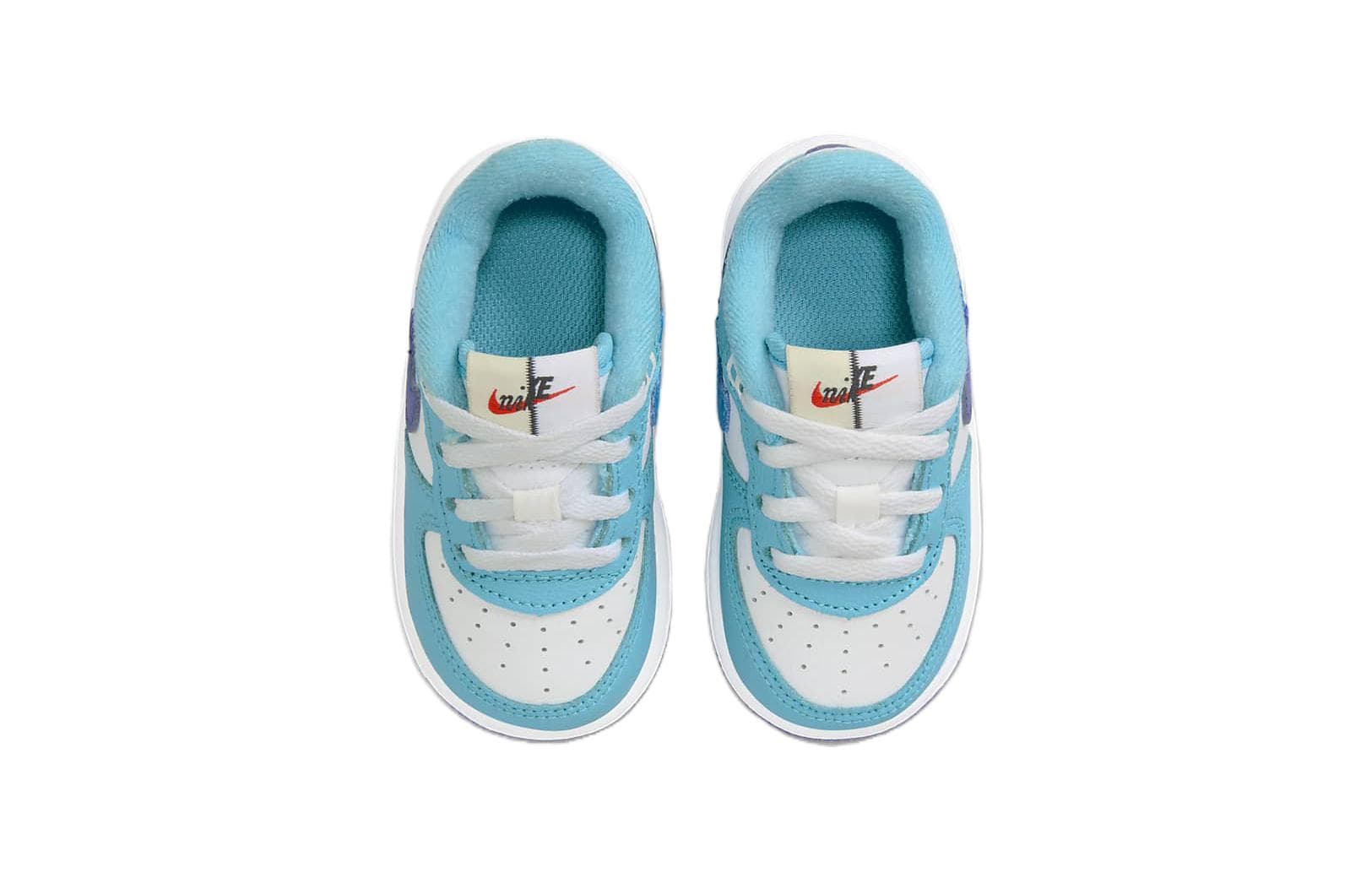 Кроссовки Nike Air Force 1 Low LV8 2 TD Дышащий Низкий Топ Обувь для Младенцев и Малышей Синий Белый Infant and Toddler - изображение 4