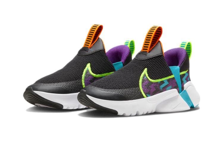 Кроссовки Nike Flex Plus 2 Устойчивый к истиранию Дышащий Низкий Верх Детская Беговая Обувь Черный Желтый - изображение 3
