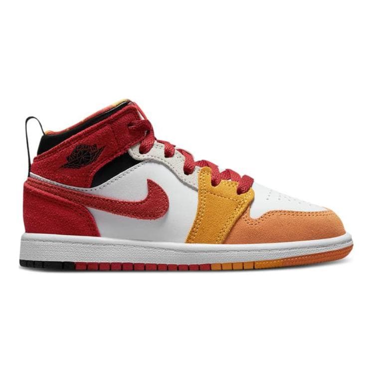 Кроссовки для баскетбола Jordan Air Jordan 1 Противоскользящие Устойчивые к износу MID Верх Детские Баскетбольные Кроссовки Красный Малыш - изображение 2