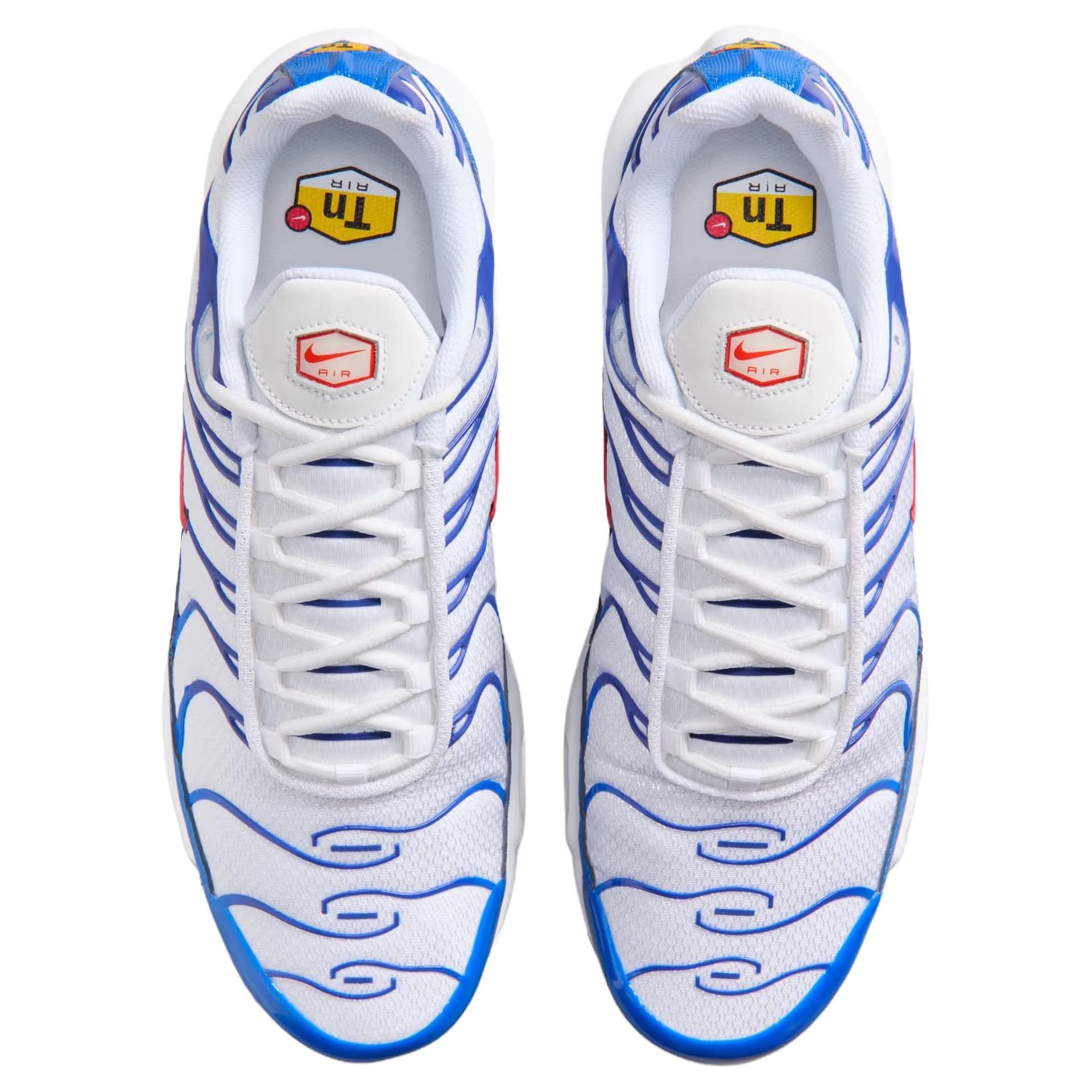 Кроссовки для бега Nike Air max Плюс Дышащий Low Топ Повседневные кроссовки для бега Унисекс Белый и синий цвет - изображение 4