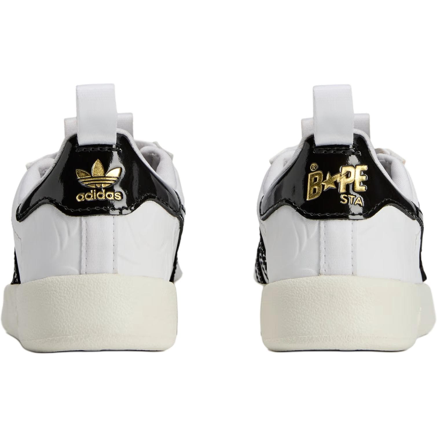 Кроссовки BAPE x Adidas Originals SUPERSTAR 360 Устойчивый к истиранию низкий верх для детских скейтбординга Белый для малышей - изображение 5