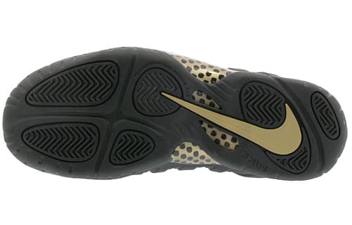Кроссовки для баскетбола Nike Foamposite Pro Black Metallic Gold GS - изображение 5