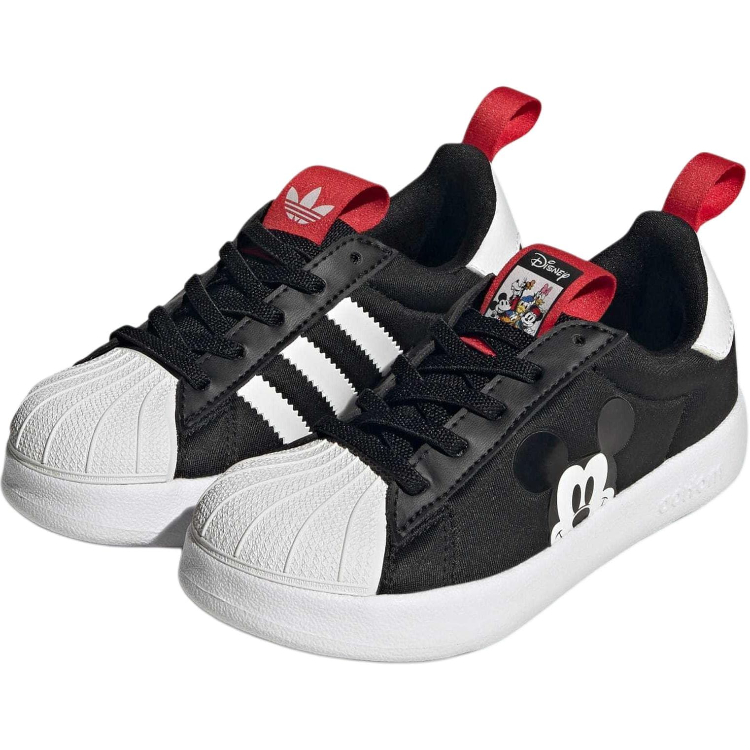 Кроссовки Disney x Adidas Originals Устойчивые к истиранию низкие детские скейтбординги черного и белого цвета - изображение 3