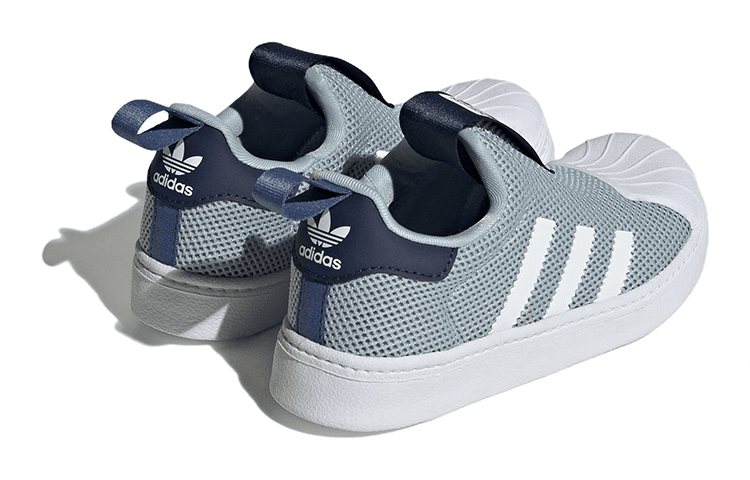 Кроссовки Adidas Originals SUPERSTAR 360 Сетчатая ткань Повседневный Устойчивый к истиранию Низкий верх Детские Скейтбординги - изображение 4