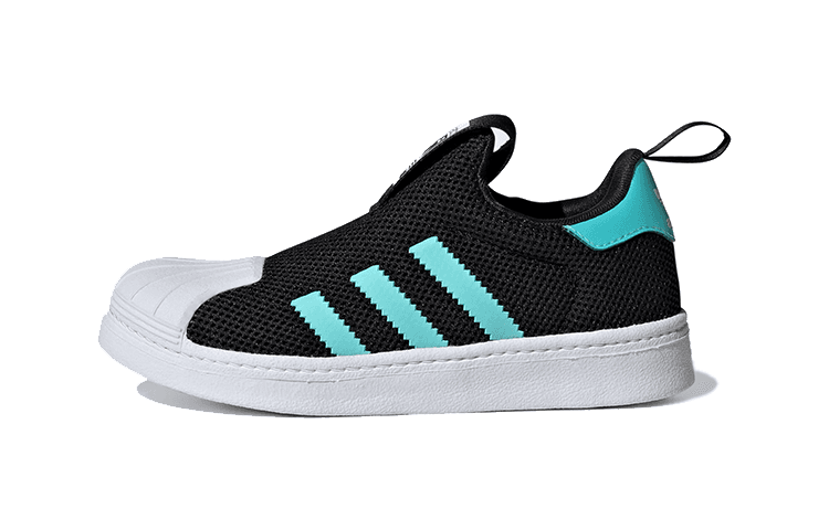 Кроссовки Adidas Originals SUPERSTAR 360 Сетка Низкие Кеды Детские Скейтбординг Черные Синие Детские Возраст 3-7 Лет - изображение 1