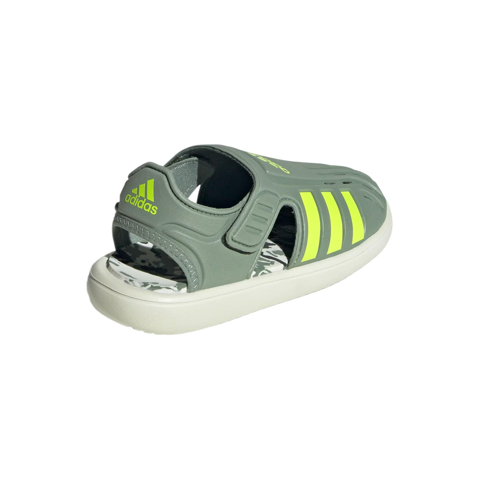 Сандалии Adidas Water Sandal Низкие Сандалии для Детей Пыльно-зеленый Яркий Лимон Плющево-зеленый для Детей Возраст 3-7 лет - изображение 5