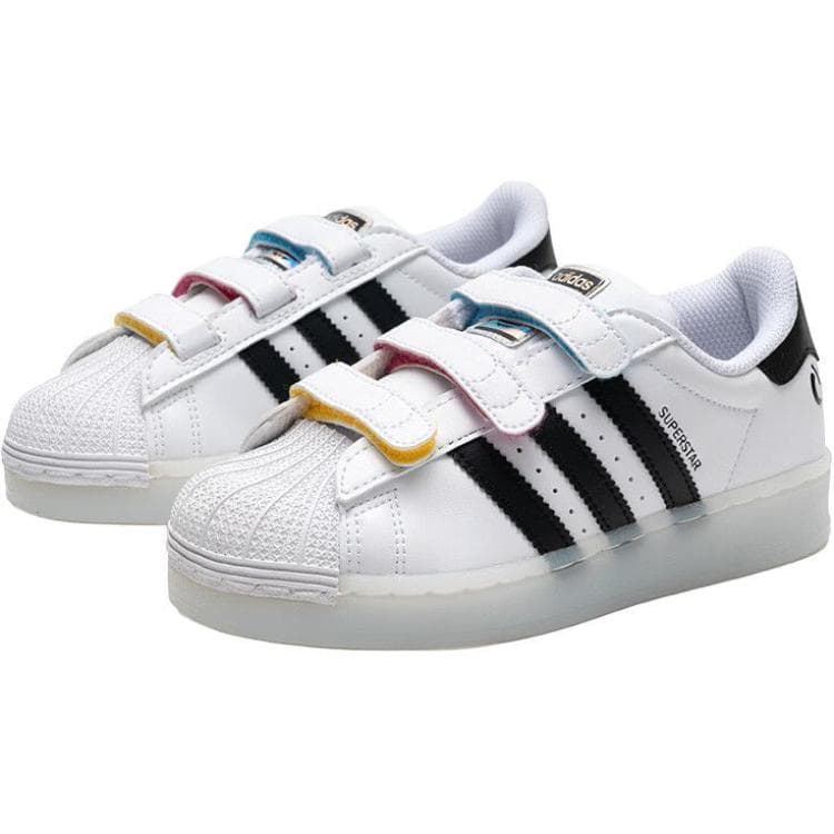 Кроссовки Adidas Originals Superstar Синтетическая кожа устойчивая к истиранию низкие скейтбордические кроссовки белые детские - изображение 3