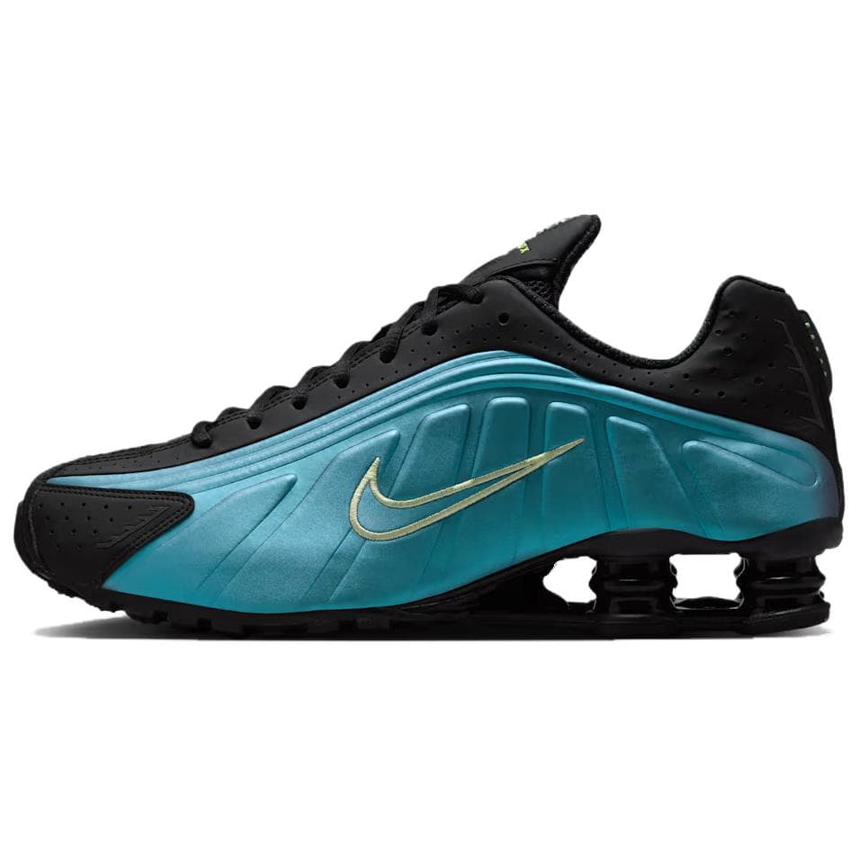 Кроссовки для бега Nike Shox R4 Беговые кроссовки Мужские Черные Зеленые - изображение 1